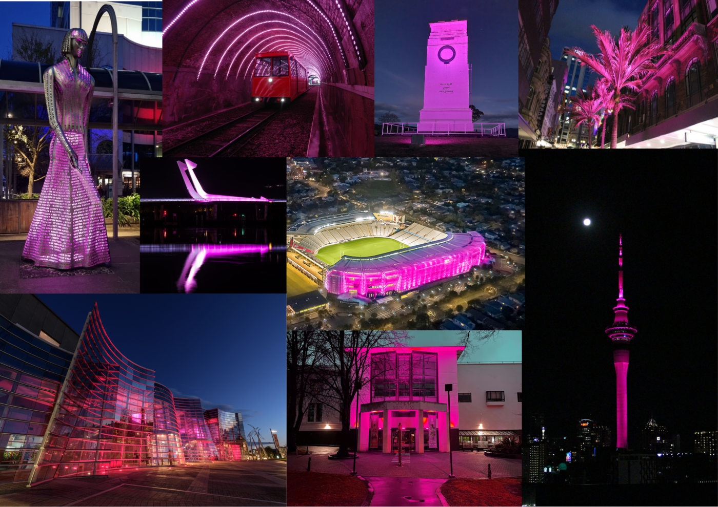 New Zealand lights up in pink for Breast Cancer Awareness Month